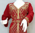 Maroon luxurious Moroccan Kaftan With Sun-proof hijab.