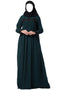 Green designer abaya dress with pearl lace work