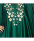 Green embroidered art silk abaya