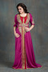 Gulf pink and maroon partywear jacket style dubai moroccan kaftan
