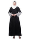 Nazneen Nida Abaya Embroidered Sleeves Black