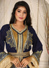 Dark blue israeli designer moroccan kaftan islamic embroidery party wear wedding kaftan