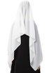 White Embroidered Polyester Hijab