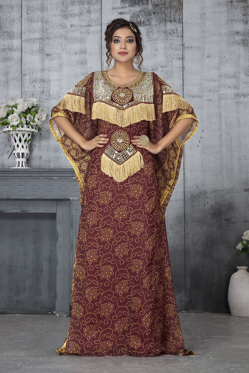 Sea green designer kaftan