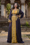 Blue and gold designer wedding kaftan