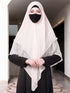 Jade multi layered triangular instant hijabkhimar in georgette