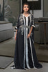 Dark gray and black partywear caftan