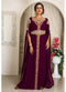 Arabic violet georgette islamic modern dubai kaftan