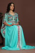 Blue exclusive silk designer hand made kaftans