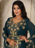 Bottle green islamic wedding designer arabic maxi hand beaded dubai ladies long sleeve moroccan arabic party wear kaftan