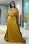 Evening golden yellow kaftan