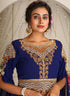 Royal Blue Georgette Stone Work Kaftan