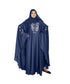 Blue embroidered art silk abaya