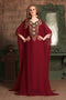 Maroon takchita kaftan