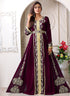 Arabic violet wedding designer moroccan kaftan