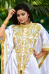 Smart white designer arabic caftan dress