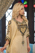 Beige hand beaded kaftan