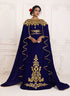Darkblue and gold embroidery israeli dress islamic design kaftan takchita wedding party wear kaftan