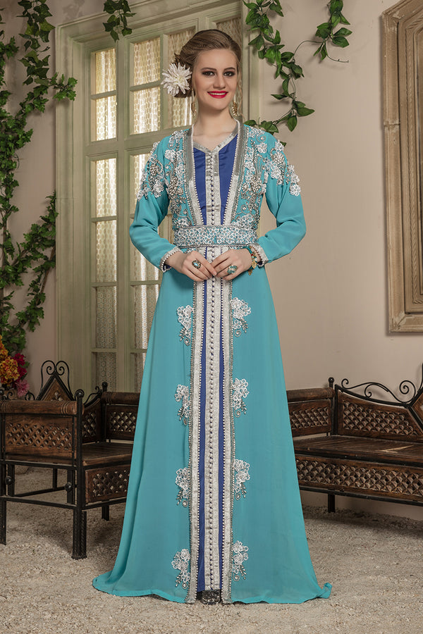 Firozi morrocon style kaftan