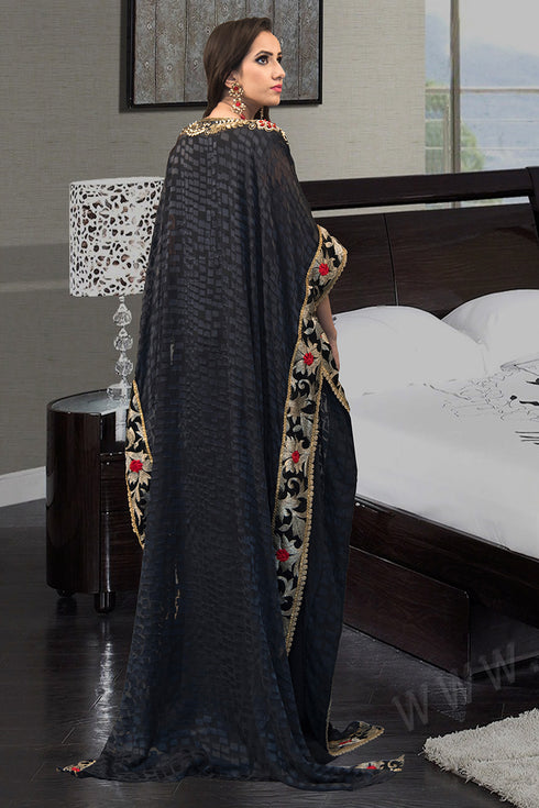 Dark gray and black african kaftan