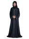 Blue Embroidered Nida Ramadan Islamic Abaya