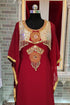 Maroon designer islamic takchita embroidery kaftan