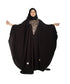 Brown embroidered crepe abaya