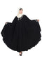 Black Embroidered Crepe Abaya
