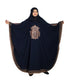 Blue plain crepe abaya