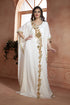 Grand Off-White Handmade Kaftan Dress with Gold Zari Work | Free Size Formal Wear