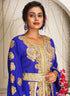 Royal blue israeli kaftan wedding dress african style georgette caftan