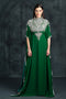 Classic green handmade designer caftan