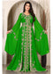Parrot green islamic wedding designer arabic maxi hand beaded dubai ladies long sleeve moroccan arabic party wear kaftan
