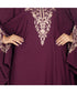 Purple embroidered crepe abaya