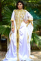 Smart white designer arabic caftan dress