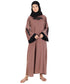 Beige embroidered nida abaya