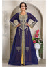 Dark blue israeli takchita party wear kaftan moroccan caftan women