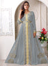Grey Georgette Stone Work Kaftan