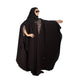 Brown embroidered crepe abaya