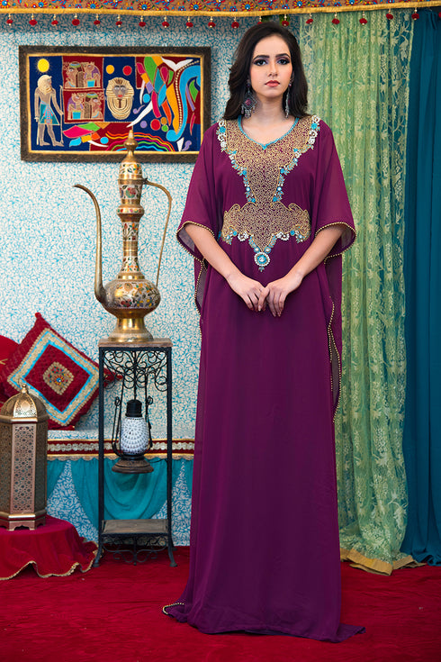 Violet georgette kaftan