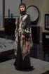Black and multicoloured Long sleeve modest Abaya