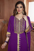 Dark purple hand beaded arabic muslim kaftan