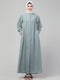 Grey Nida Plain Abaya