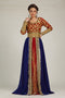 Royal blue designer islamic takchita moroccan kaftan