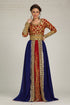 Royal blue designer islamic takchita moroccan kaftan
