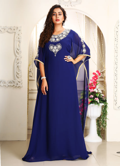 Dark blue elegant and adorable designer kaftan