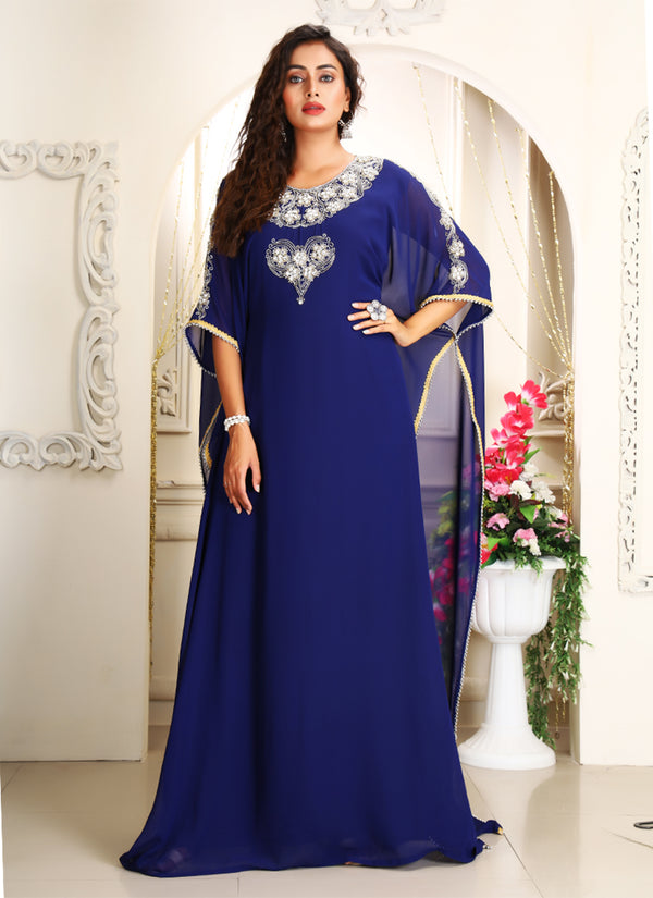 Dark blue elegant and adorable designer kaftan