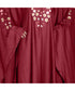 Maroon embroidered art silk abaya