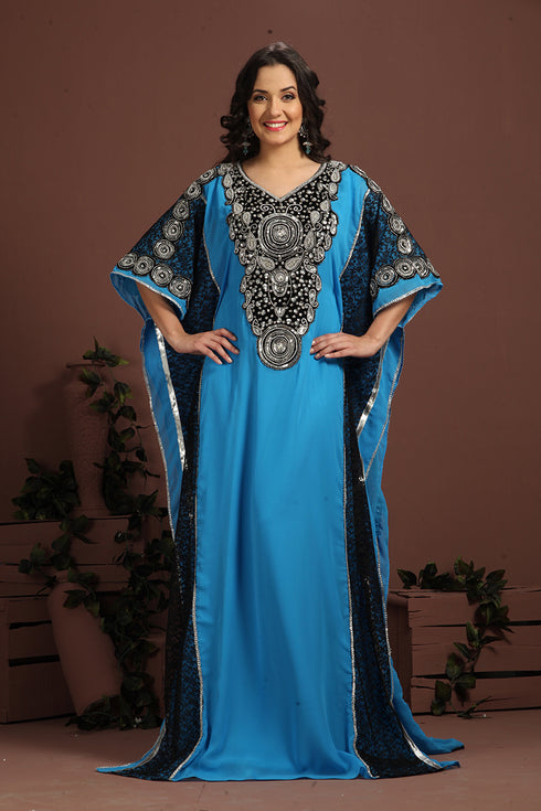 Tantalizing blue maxi kaftan
