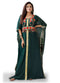 Dark green color israeli woman kaftan